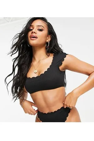 South Beach Esclusiva - Mix and Match - Slip bikini a vita alta con bordo smerlato