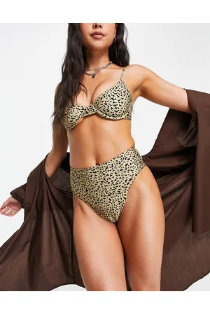 Volcom Ur An Animal - Slip bikini a vita alta in stampa animalier