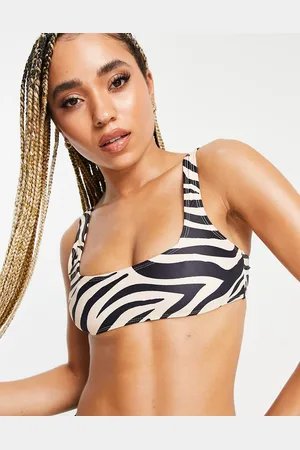 Public Desire Top bikini corto con stampa tigrata