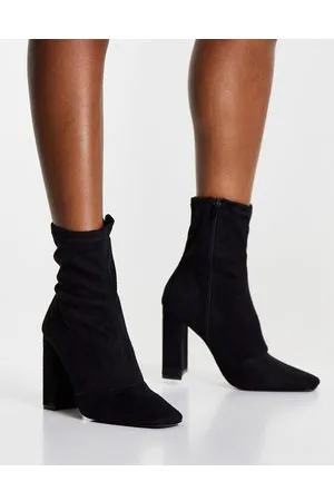 ASOS Effect - Stivaletti a calza neri con tacco largo