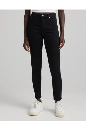 Bershka Jeans skinny a vita alta neri
