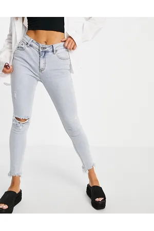 Lioness Easy Rider - Jeans skinny lavaggio chiaro con strappi