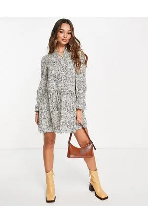 VERO MODA Vestito grembiule corto con stampa