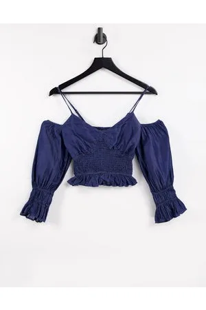 Urban Bliss Top arricciato con spalle scoperte