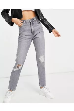 Dr Denim Nora - Mom jeans slavato con strappi