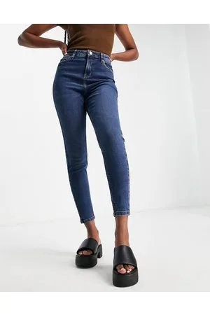 Miss Selfridge Emily - Jeans skinny alla caviglia e a vita alta lavaggio scuro