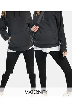 River Island Confezione da 2 leggings a vita alta neri