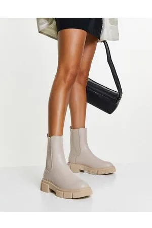 Schuh Aniston - Stivaletti Chelsea con suola spessa beige