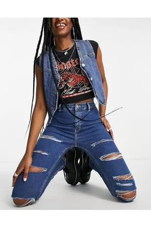 Topshop Joni - Jeans medio con strappi vistosi