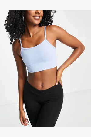 Monki Canotta corta sportiva, colore azzurro in coordinato