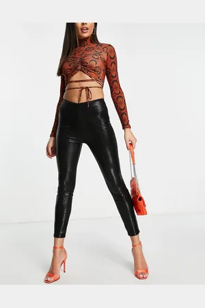 New Look Leggings in pelle sintetica coccodrillo