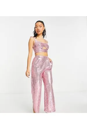 Jaded Rose Esclusiva - Joggers confetto con paillettes in coordinato