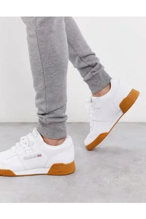 Reebok Workout Plus - Sneakers bianche con suola in gomma