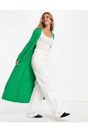 ASOS Vestito midi in maglia con bottoni mélange
