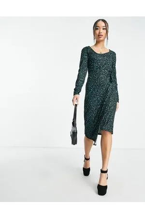 Style Cheat Vestito midi avvolgente leopardato