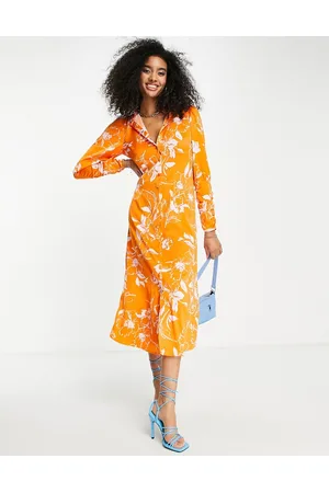 Y.A.S Vestito midi a fiori jacquard