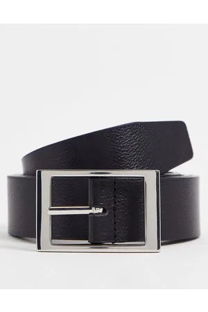 Gianni Feraud Cintura double-face in pelle nera e marrone