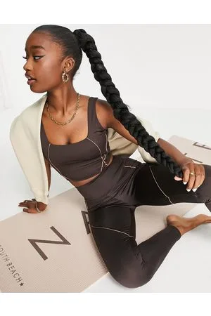 South Beach Crop top taglio lungo con profili cuciti