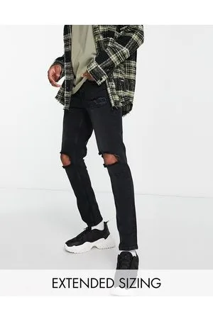 ASOS Jeans slim elasticizzati slavato con strappi sulle ginocchia
