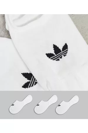 adidas Adicolor - Confezione da 3 paia di fantasmini bianchi con trifoglio
