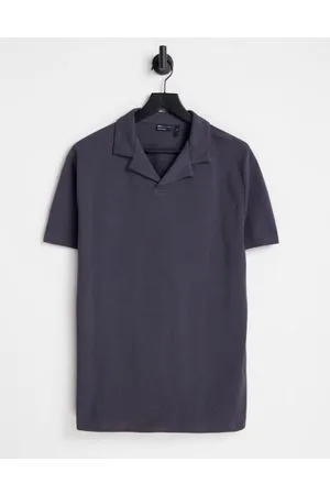 ASOS Polo comoda in piqué slavato con colletto con rever