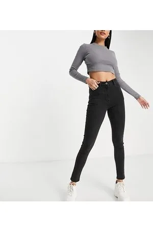 COLLUSION X001 - Jeans skinny neri a vita alta