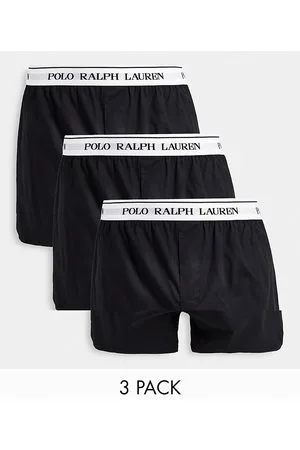 Ralph Lauren Confezione da tre paia di boxer neri con elastico in vita con logo