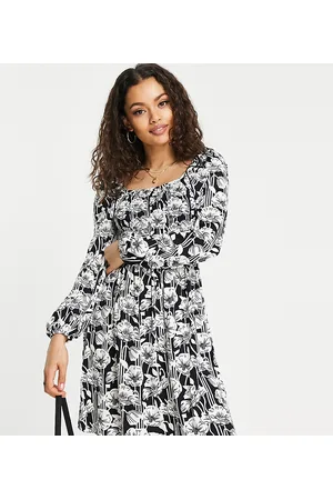 River Island Vestito corto arricciato a fiori