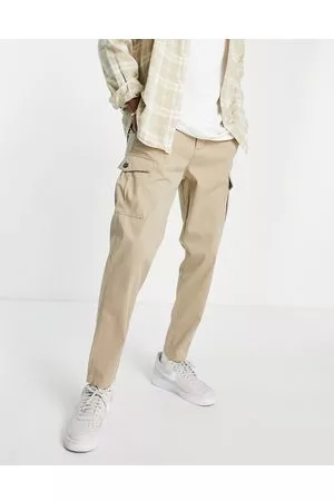 SELECTED Pantaloni cargo slim affusolati beige