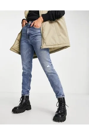 River Island Carrie - Mom jeans a vita alta medio