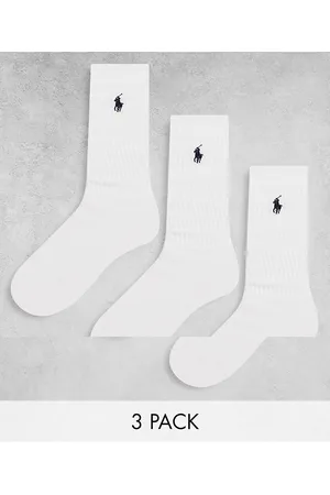 Ralph Lauren Confezione da 3 paia di calzini sportivi bianchi