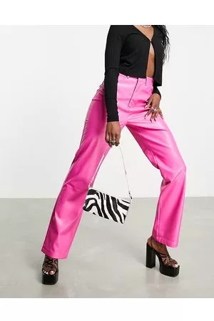 Missyempire Pantaloni dritti in pelle sintetica in coordinato