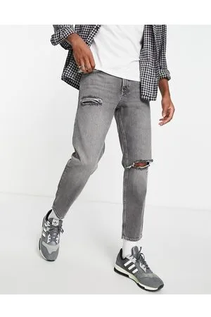 ASOS Jeans rigidi classici slavato con strappi alle ginocchia