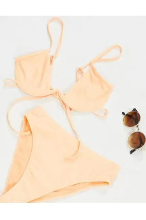 Missguided Top bikini con ferretto pesca