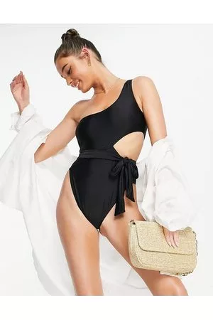 Brave Soul Costume da bagno monospalla con cut-out e cintura rimovibile