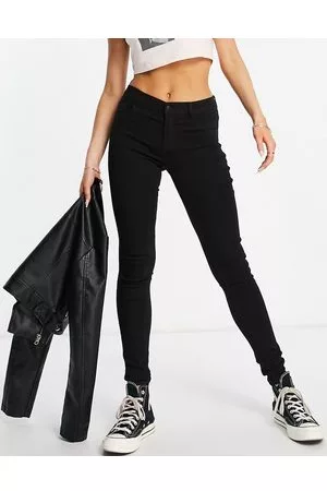 ONLY Rain - Jeans skinny a vita medio alta neri
