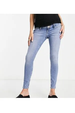 River Island Molly - Jeans skinny azzurri con fascia per il pancione