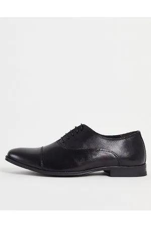 Schuh Rome - Scarpe in pelle nera con punta rivestita