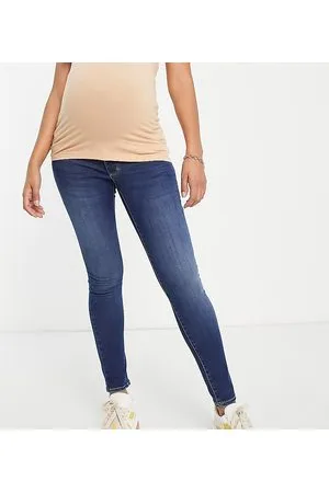 Topshop Leigh - Jeans indaco con fascia sopra il pancione
