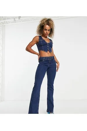 AsYou Pantaloni a zampa con cintura in coordinato