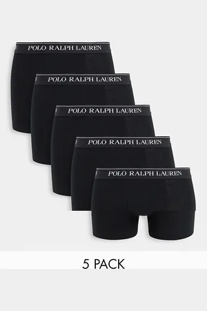 Ralph Lauren Confezione da 5 boxer aderenti neri con elastico in vita con logo
