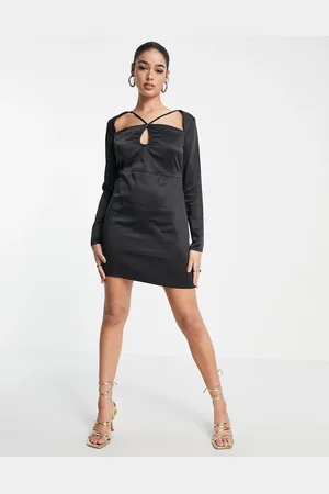 Lola May Vestito corto in raso con cut-out