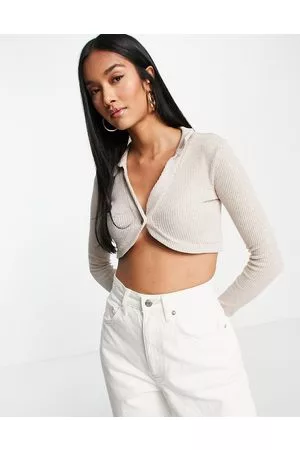 ASOS Polo con bottone color avena mélange