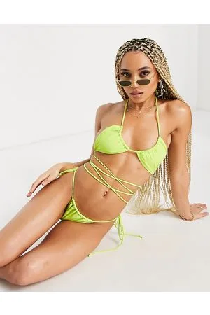 Motel Leyna - Slip bikini sgambato con laccetti giaco