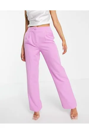 Y.A.S Pantaloni sartoriali a vita alta lilla in coordinato