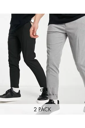 ASOS Confezione da 2 pantaloni skinny nero e grigio