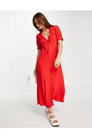 Whistles Alba - Vestito midi con dettagli arricciati