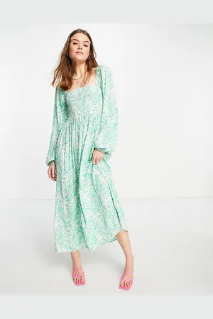 Envii Vestito milkmaid lungo zebrato