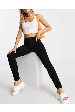 Noisy May Premium Callie - Jeans skinny a vita alta neri