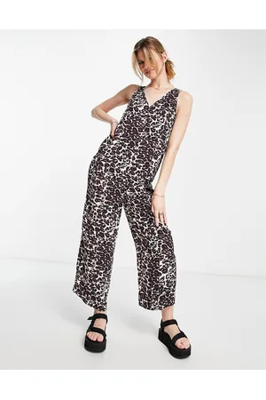 Whistles Clouded - Tuta jumpsuit senza maniche leopardata
